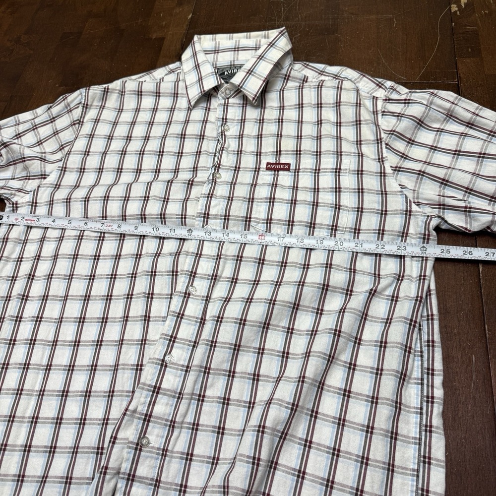 Avirex Superior Shirt Mens XL Short Sleeve Button Up Casual Cotton - Picture 6 of 7